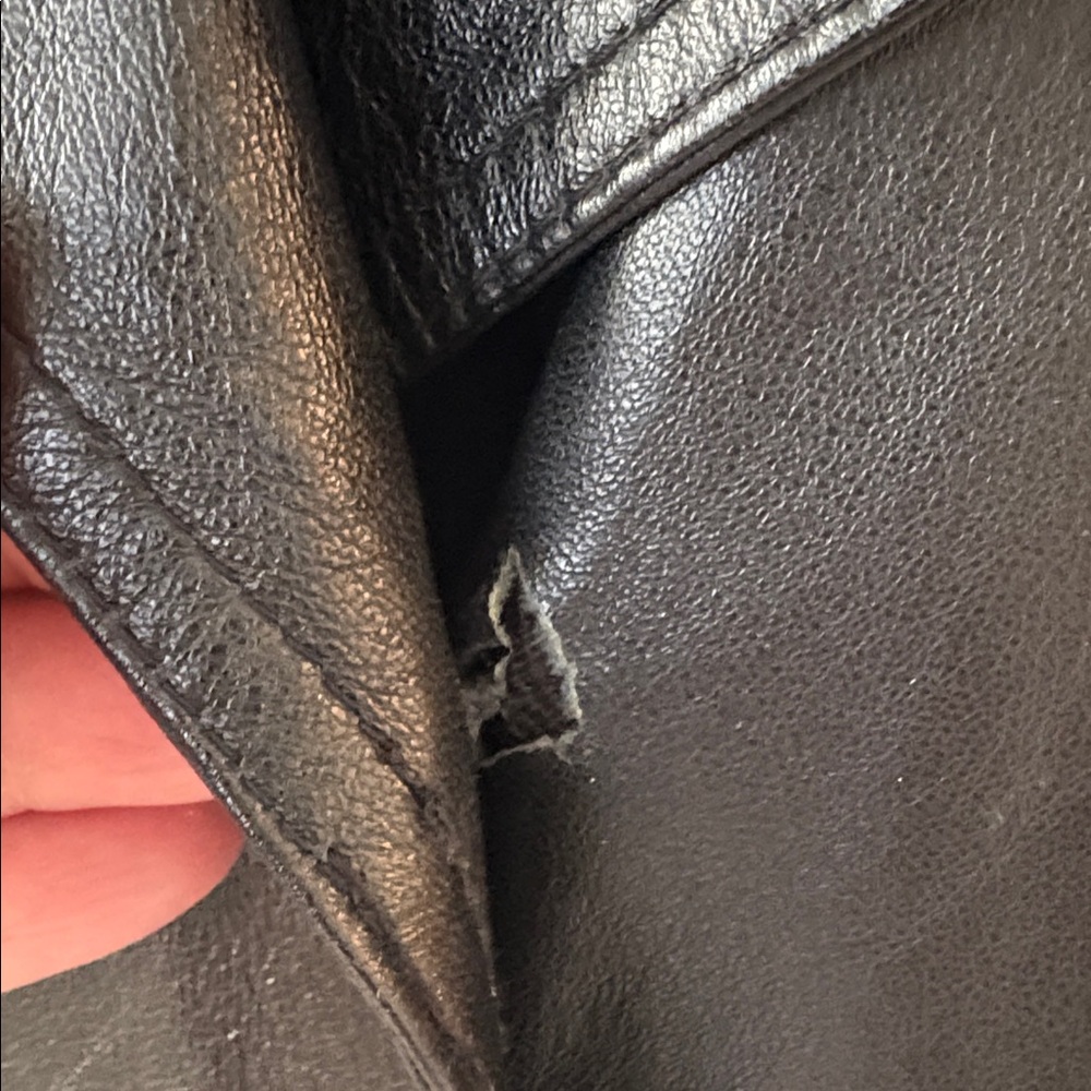 Sz XL Wilsons Leather black Trench Coat - Picture 3 of 9